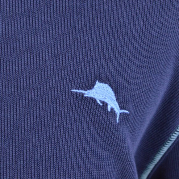 NEW Tommy Bahama Mens Sweater Navy Blue Zip - Picture 3 of 10